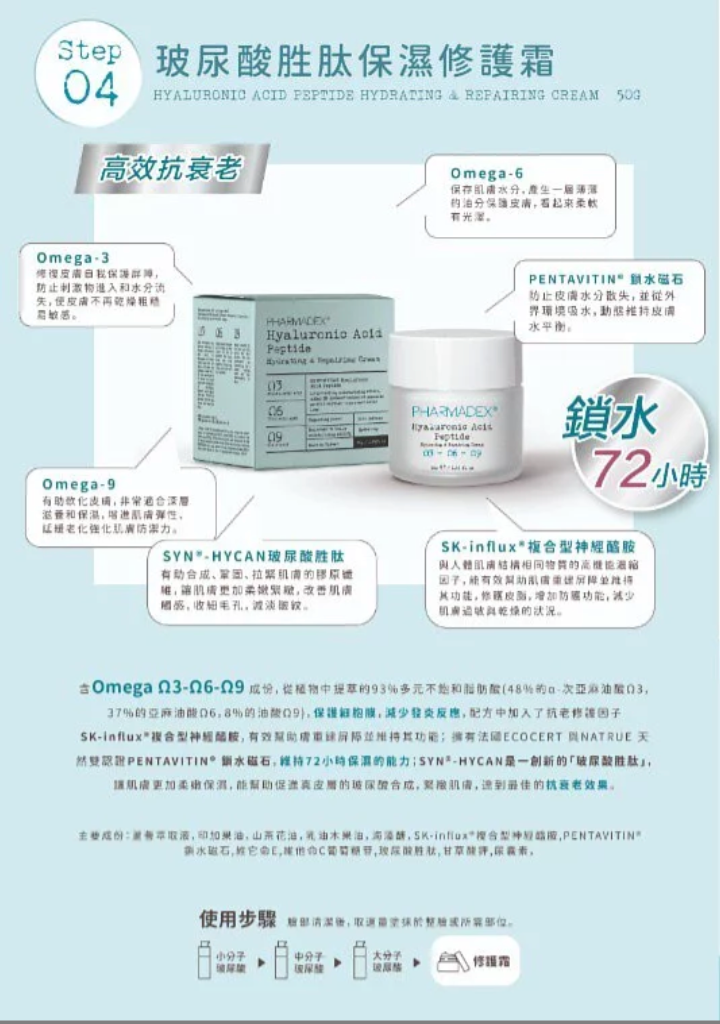 Pharmadex 玻尿酸胜肽保濕霜 50g - Lashchance_hk