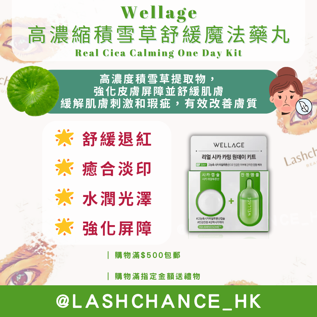 Wellage 高濃縮積雪草舒緩魔法藥丸 Real Cica Calming One Day Kit