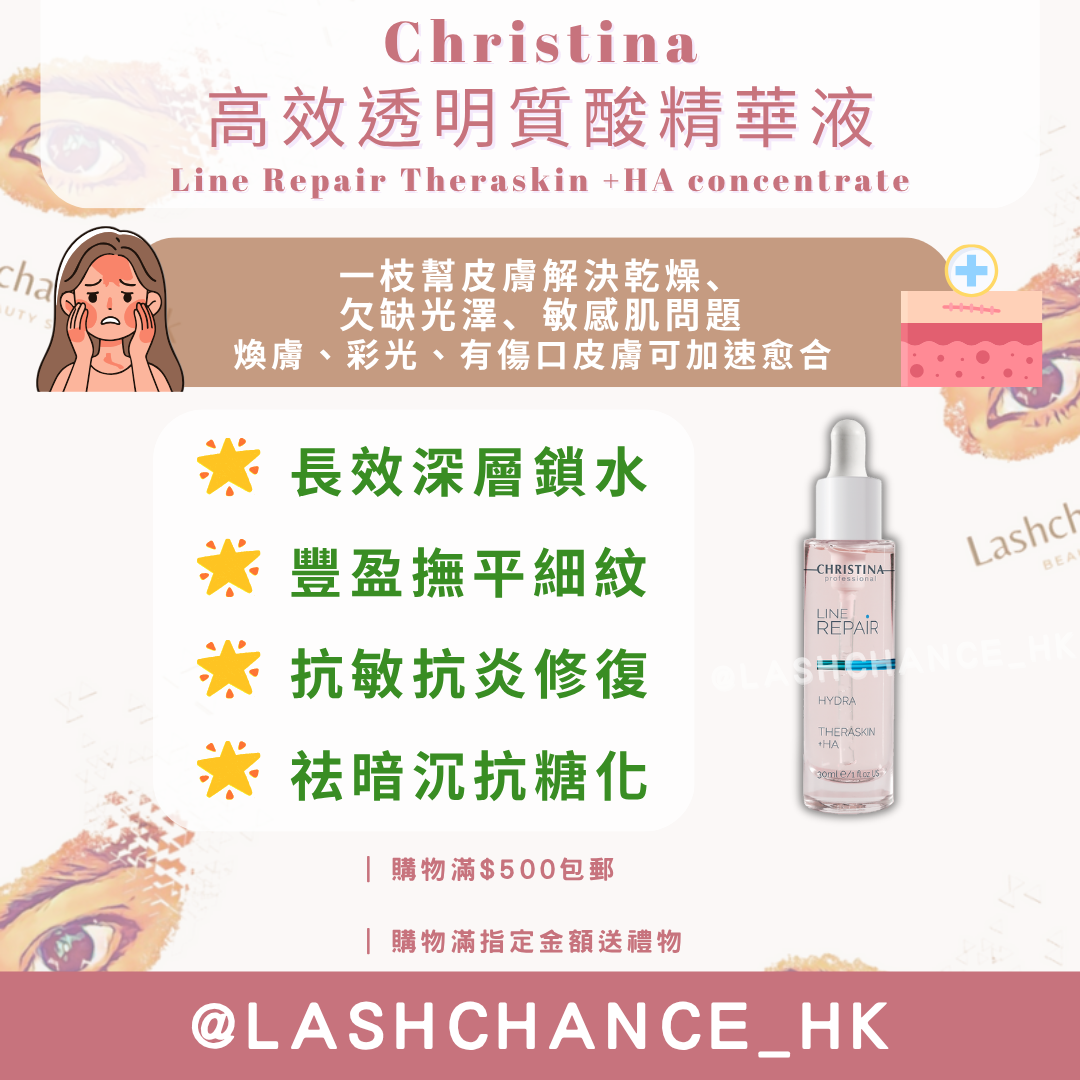 Christina 高效透明質酸精華液 Line Repair Theraskin +HA concentrate 30ml
